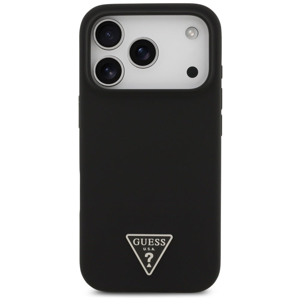 Guess iPhone 17 Pro Max - Θήκη Σιλικόνης με MagSafe - Silicone Triangle Logo MagSafe - Black