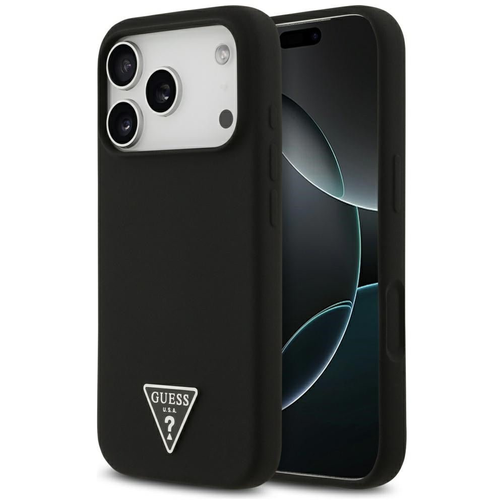 Guess iPhone 17 Pro Max - Θήκη Σιλικόνης με MagSafe - Silicone Triangle Logo MagSafe - Black