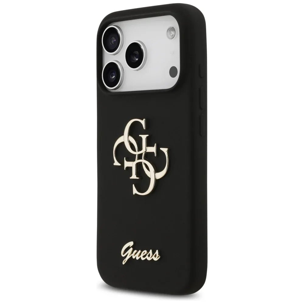 Guess iPhone 17 Pro - Silicone Big 4G Script - Σκληρή Θήκη Σιλικόνης - Black