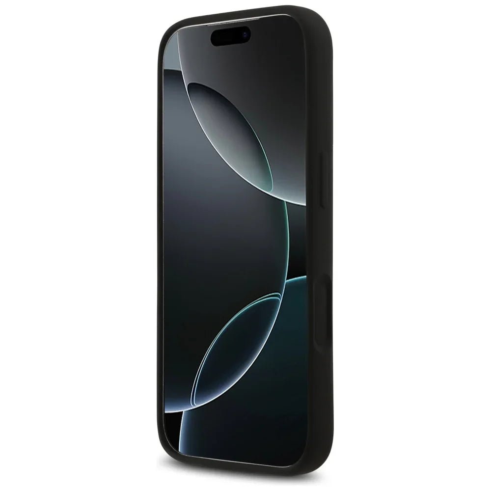 Guess iPhone 17 Pro - Silicone Big 4G Script - Σκληρή Θήκη Σιλικόνης - Black