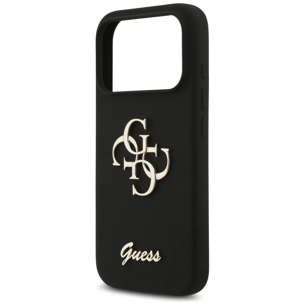 Guess iPhone 17 Pro - Silicone Big 4G Script - Σκληρή Θήκη Σιλικόνης - Black