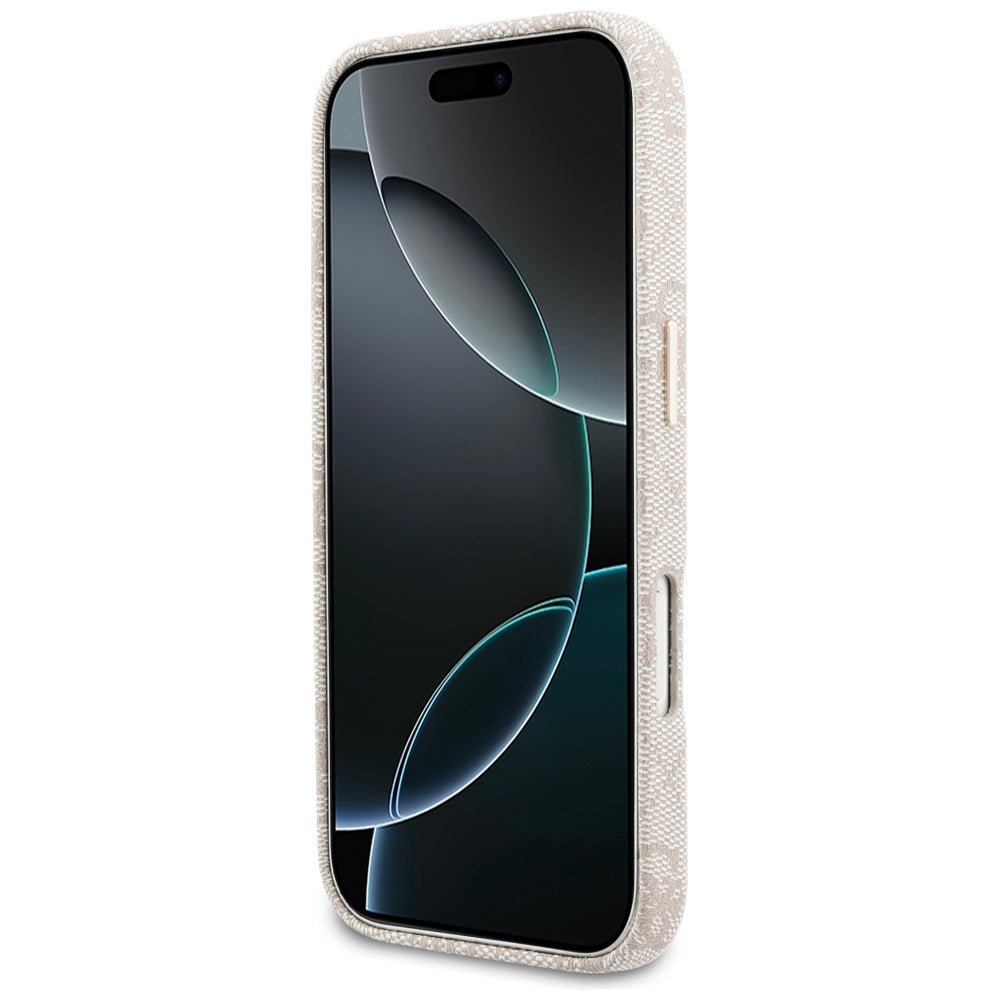 Guess iPhone 17 Pro - Σκληρή Θήκη με Πλαίσιο Σιλικόνης και MagSafe - 4G Script MagSafe - Pink