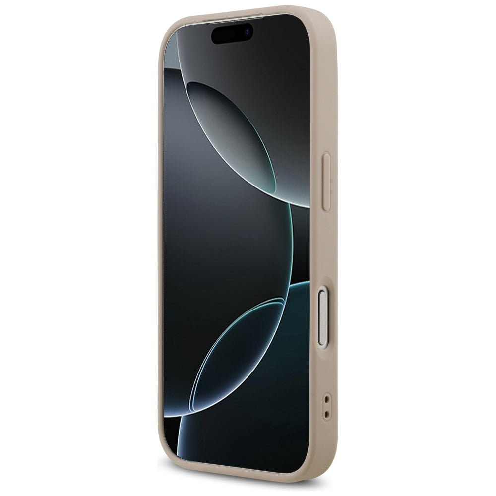 Guess iPhone 17 Pro - Θήκη με Επένδυση Συνθετικού Δέρματος - 4G Printed Stripes MagSafe - Pink