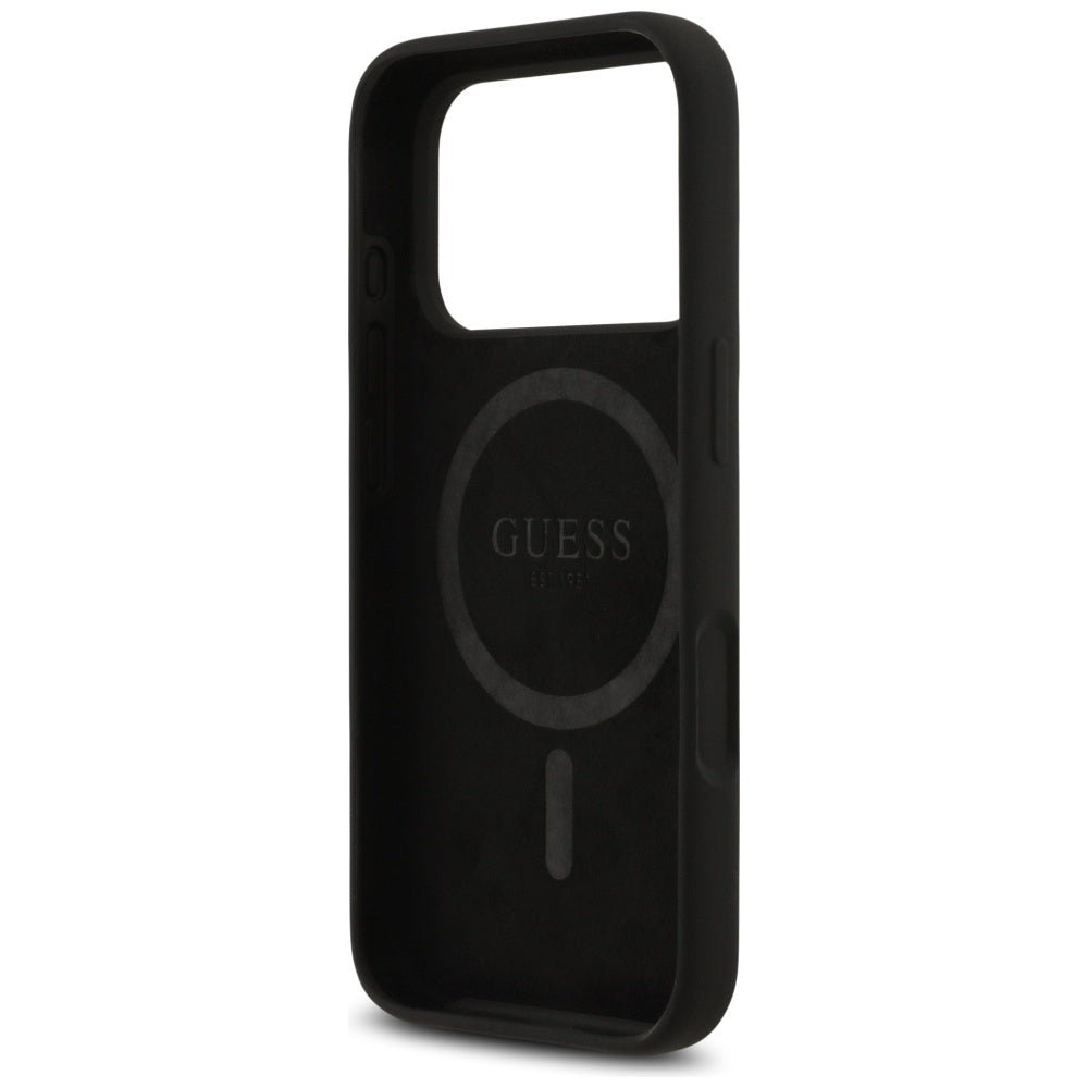 Guess iPhone 17 Pro - Θήκη Σιλικόνης με MagSafe - Silicone Triangle Logo MagSafe - Black