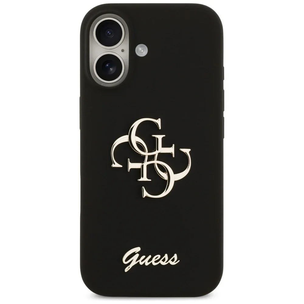 Guess iPhone 17 - Silicone Big 4G Script - Σκληρή Θήκη Σιλικόνης - Black