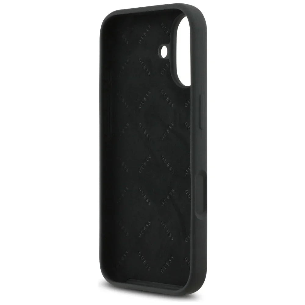 Guess iPhone 17 - Silicone Big 4G Script - Σκληρή Θήκη Σιλικόνης - Black