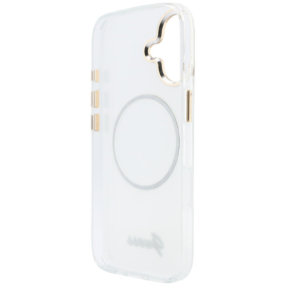 Guess iPhone 17 - Σκληρή Θήκη με Πλαίσιο Σιλικόνης - IML Gradient Script Metal MagSafe - White