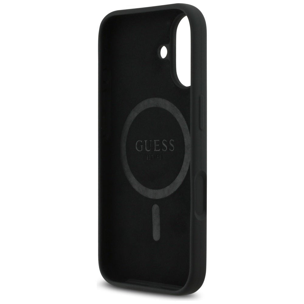 Guess iPhone 17 - Θήκη Σιλικόνης με MagSafe - Silicone Triangle Logo MagSafe - Black