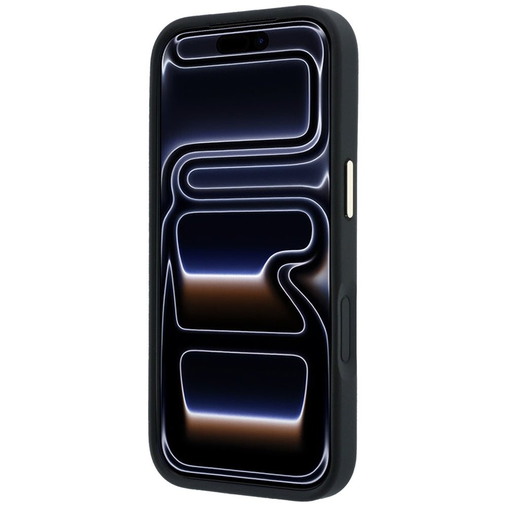 Guess iPhone 18 Pro / iPhone 17 Pro - Σκληρή Θήκη MagSafe με Επένδυση Συνθετικού Δέρματος - Ring Stand 360 Grained Classic Logo - Black