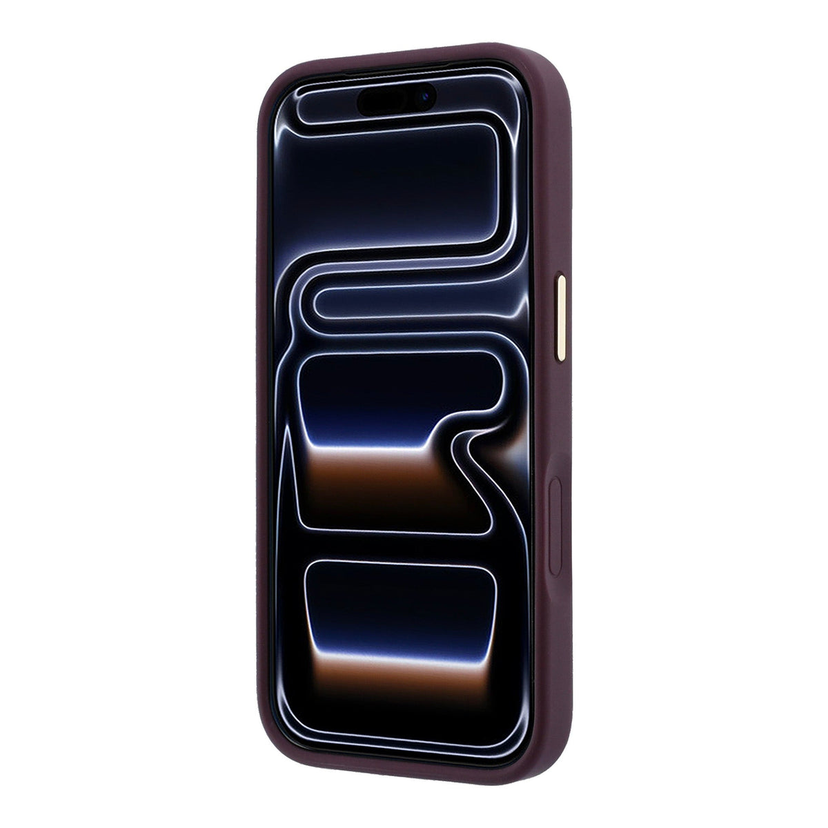 Guess iPhone 18 Pro / iPhone 17 Pro - Σκληρή Θήκη με Επένδυση Συνθετικού Δέρματος MagSafe - Peony 4G Small Logo - Burgundy