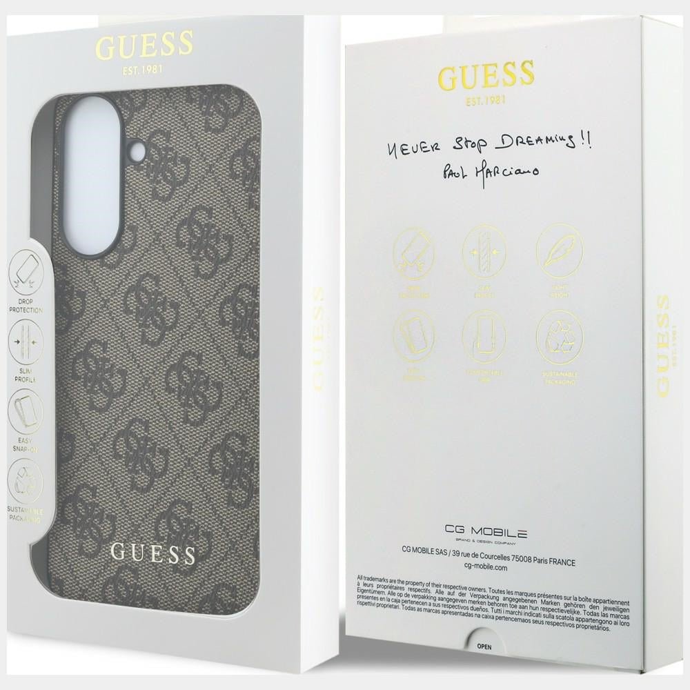 Guess Samsung Galaxy A37 5G - Σκληρή Θήκη με Πλαίσιο Σιλικόνης και Επένδυση Συνθετικού Δέρματος - 4G Classic - Brown