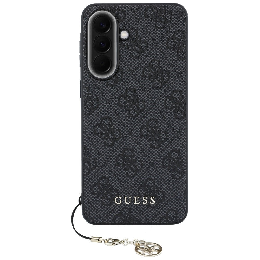 Guess Samsung Galaxy A37 5G - Θήκη με Επένδυση Συνθετικού Δέρματος - 4G Charms - Black