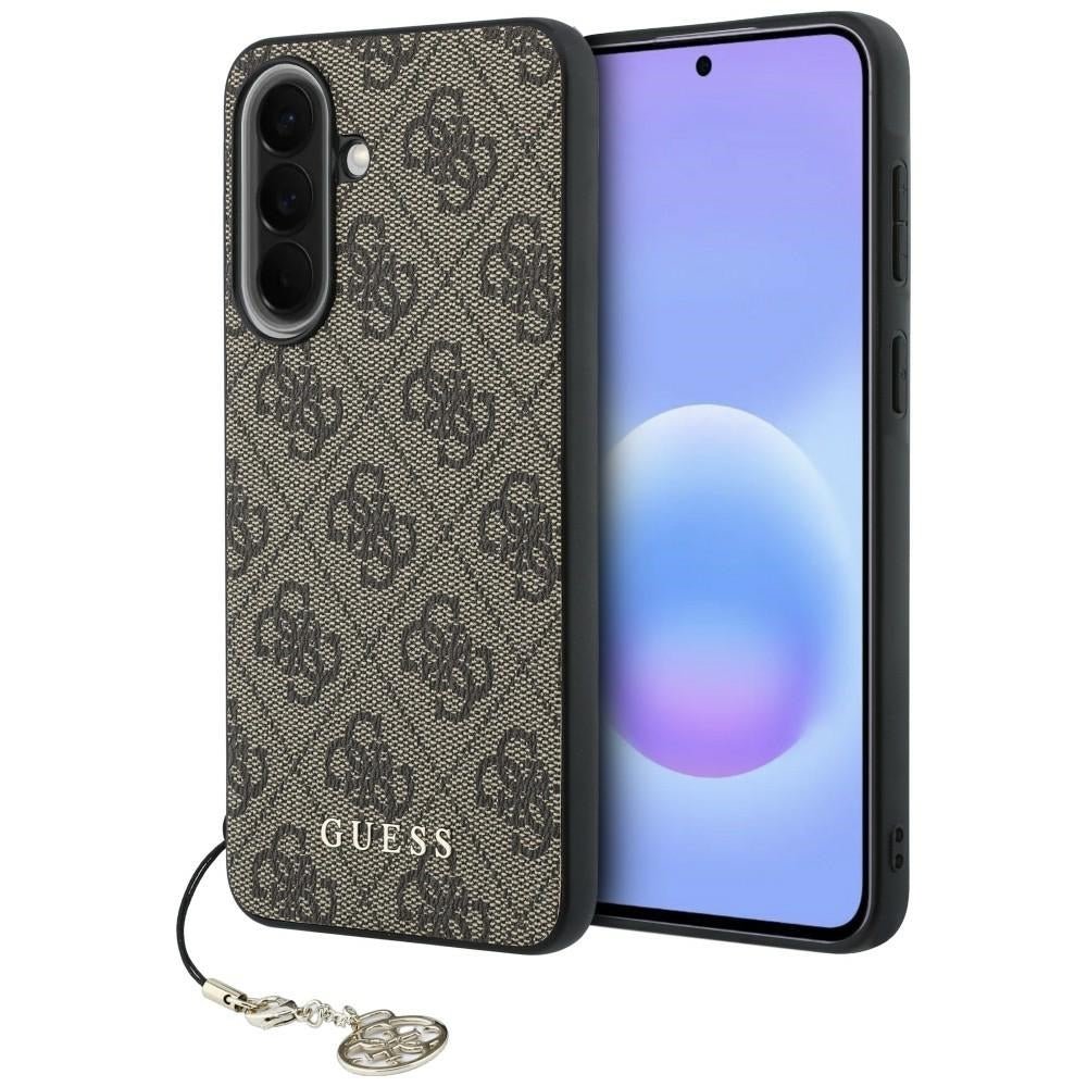 Guess Samsung Galaxy A37 5G - Θήκη με Επένδυση Συνθετικού Δέρματος - 4G Charms - Brown