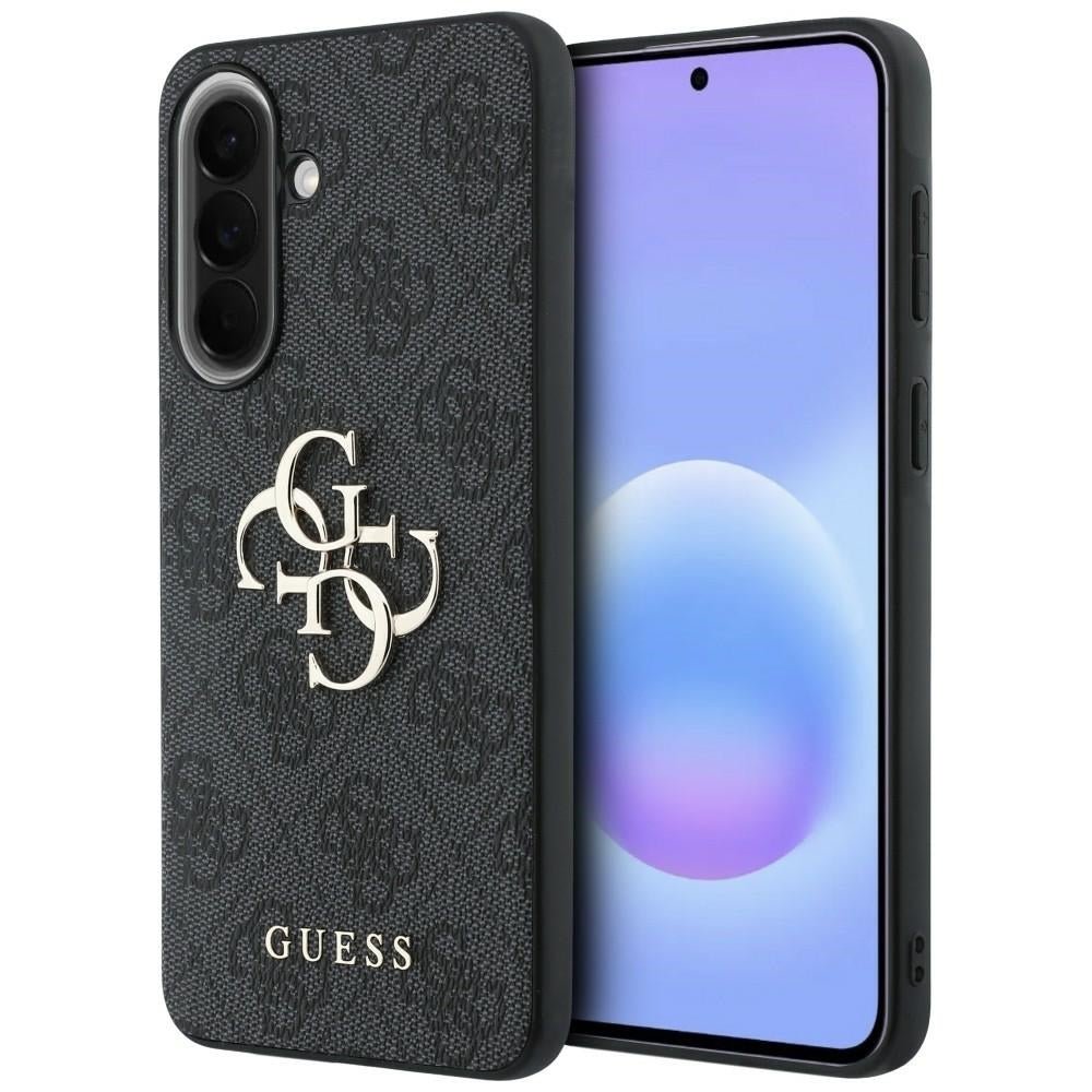 Guess Samsung Galaxy A57 5G - 4G Big Metal Logo - Θήκη με Επένδυση Συνθετικού Δέρματος - Black