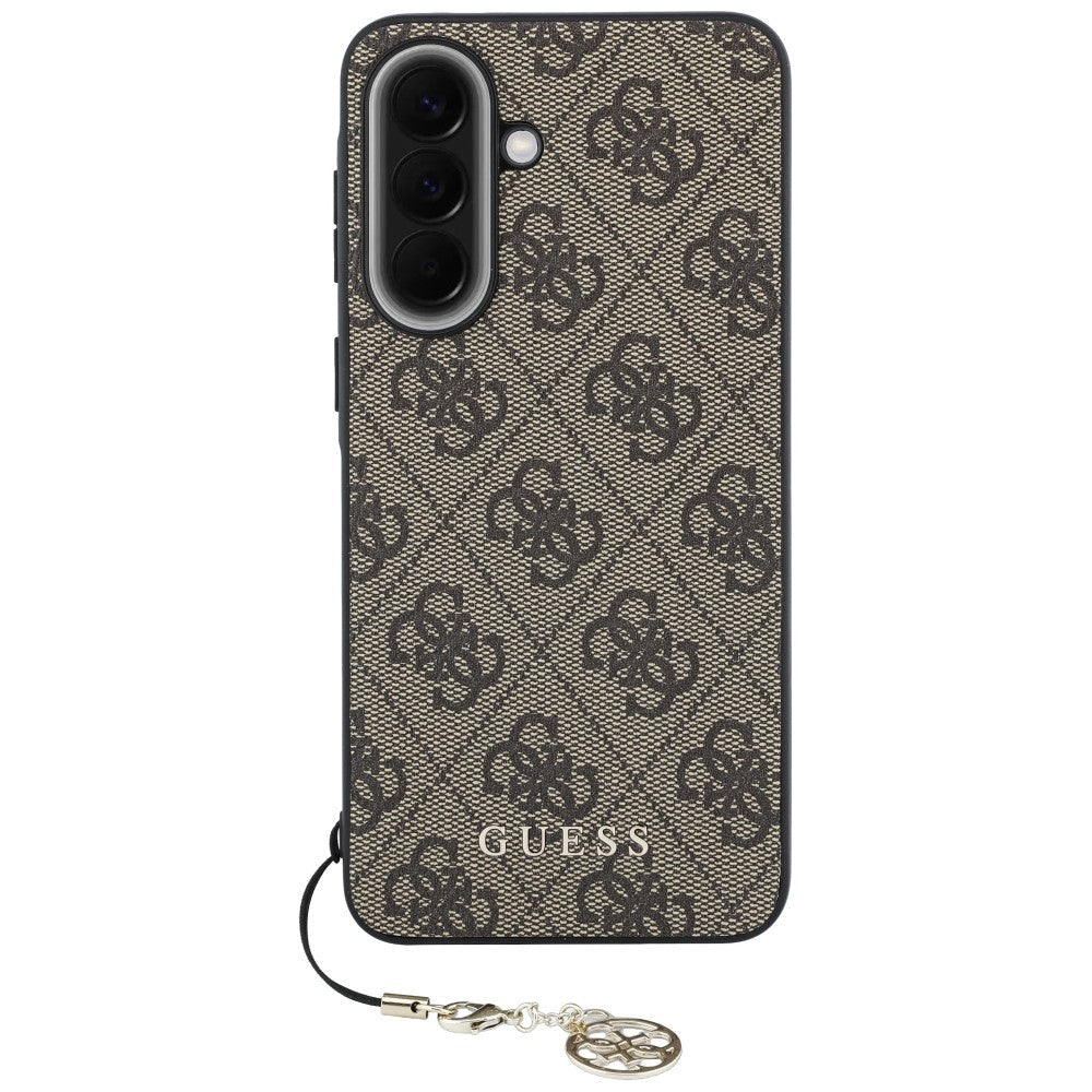 Guess Samsung Galaxy A57 5G - Θήκη με Επένδυση Συνθετικού Δέρματος - 4G Charms - Brown