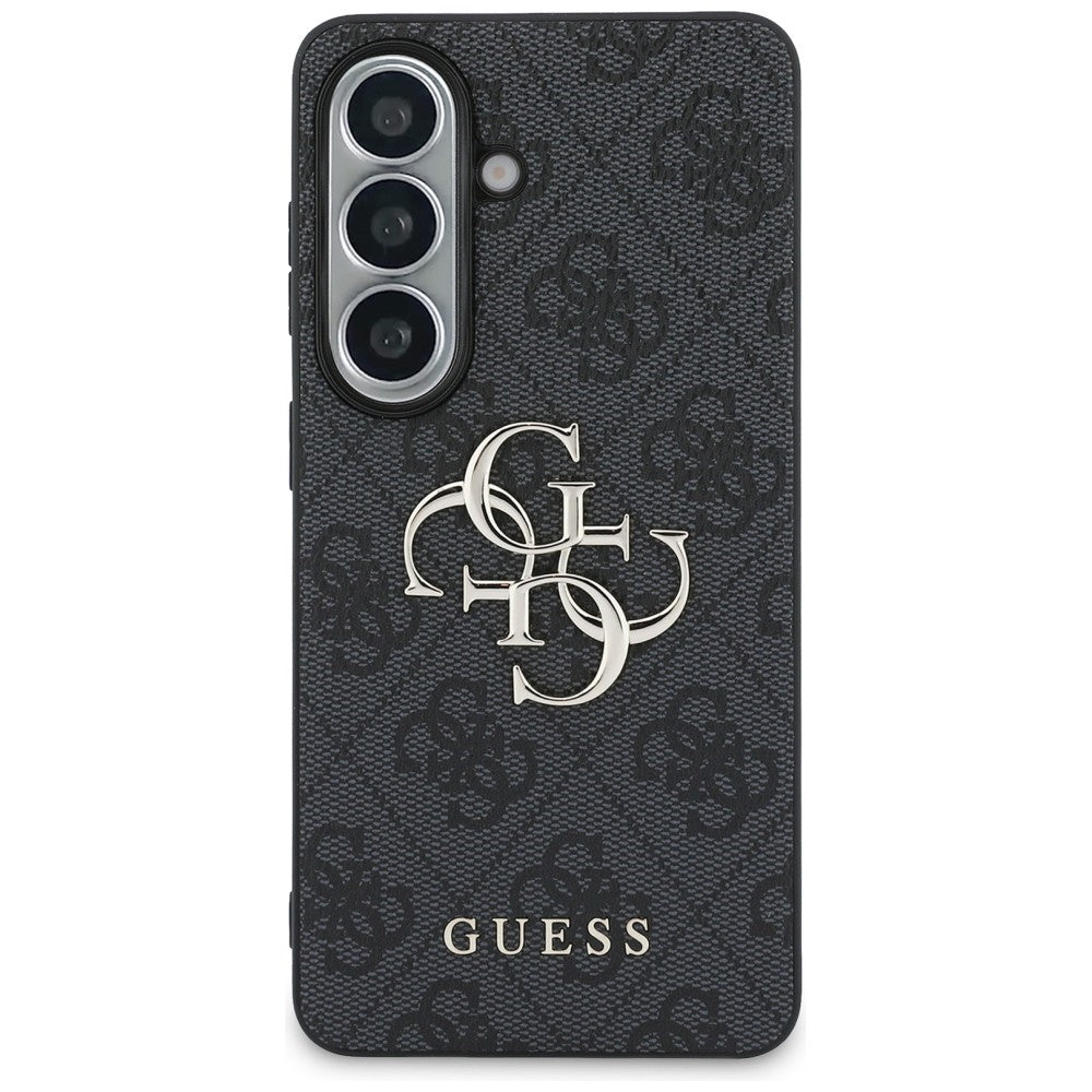 Guess Samsung Galaxy S26 - Σκληρή Θήκη με Πλαίσιο Σιλικόνης και Επένδυση Συνθετικού Δέρματος - 4G Big Metal Logo - Black