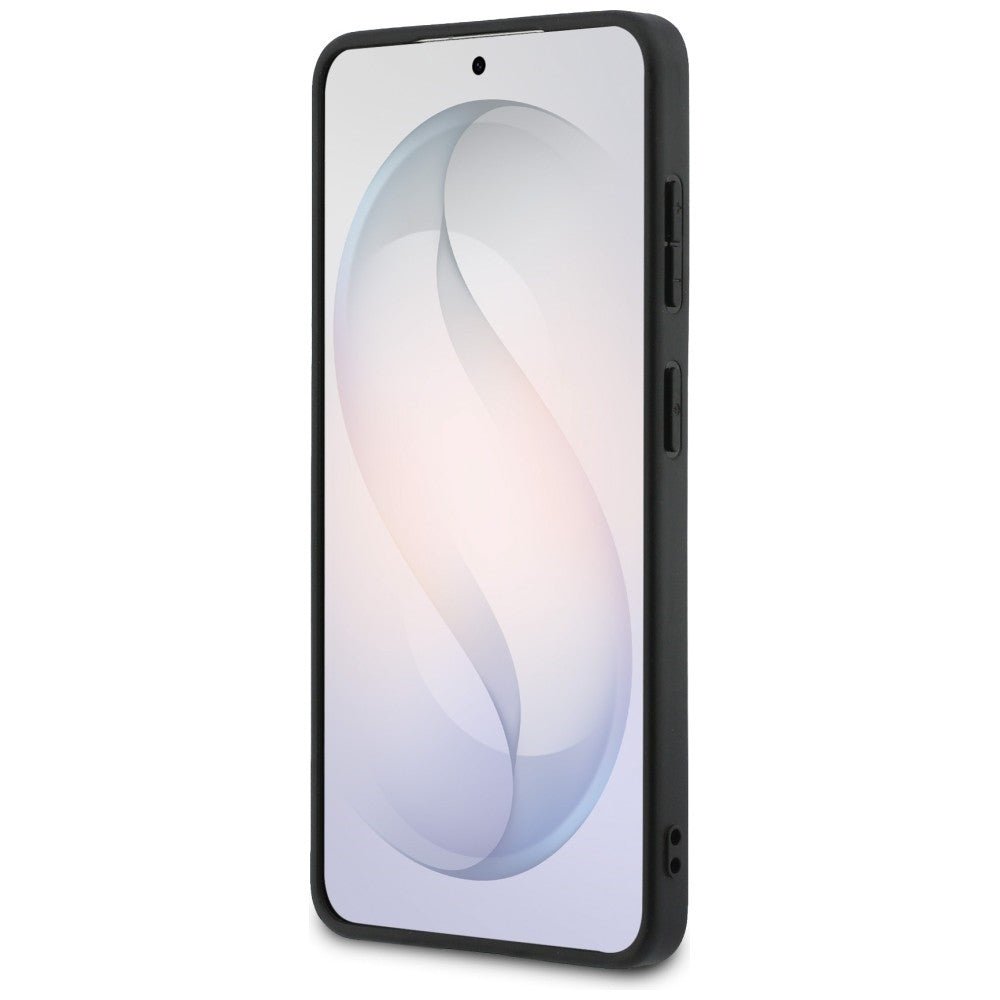 Guess Samsung Galaxy S26 - Σκληρή Θήκη με Πλαίσιο Σιλικόνης και Επένδυση Συνθετικού Δέρματος - 4G Big Metal Logo - Black