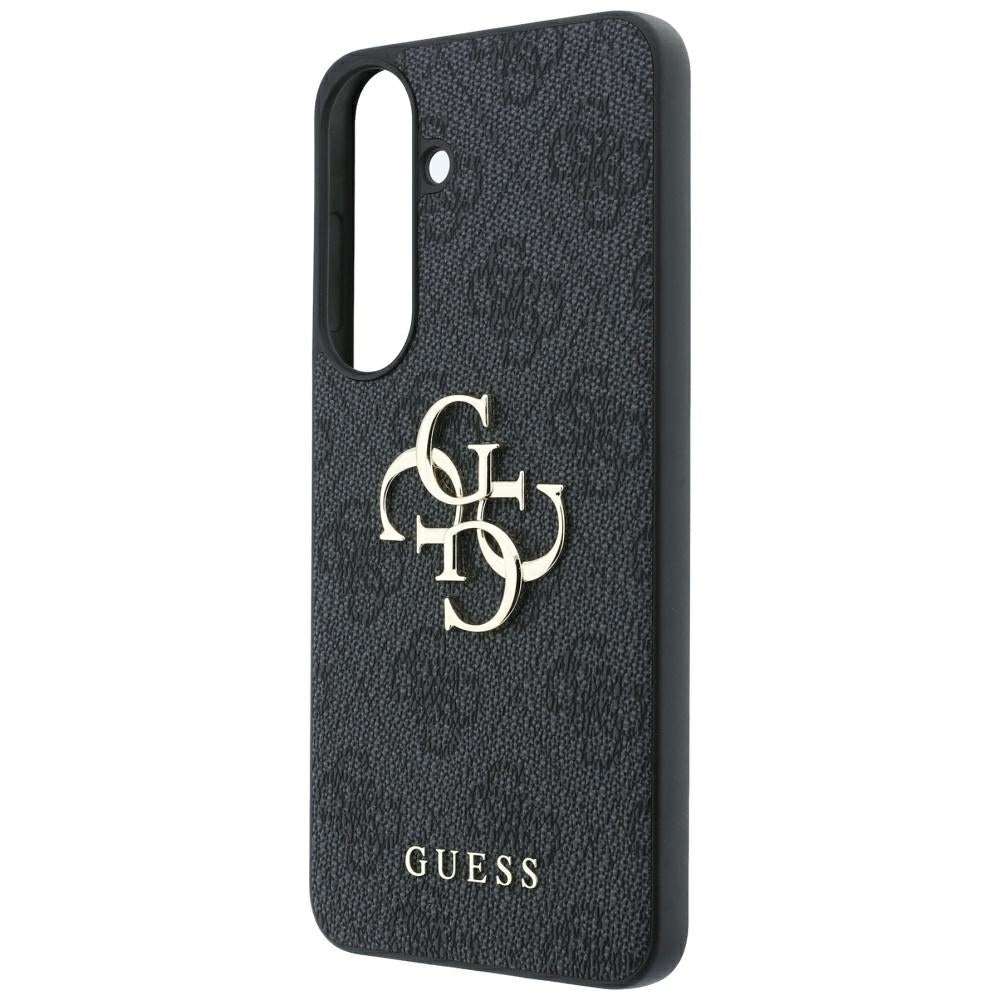 Guess Samsung Galaxy S26 FE - Σκληρή Θήκη με Πλαίσιο Σιλικόνης και Επένδυση Συνθετικού Δέρματος - Embossed 4G Ring Classic Logo - Black