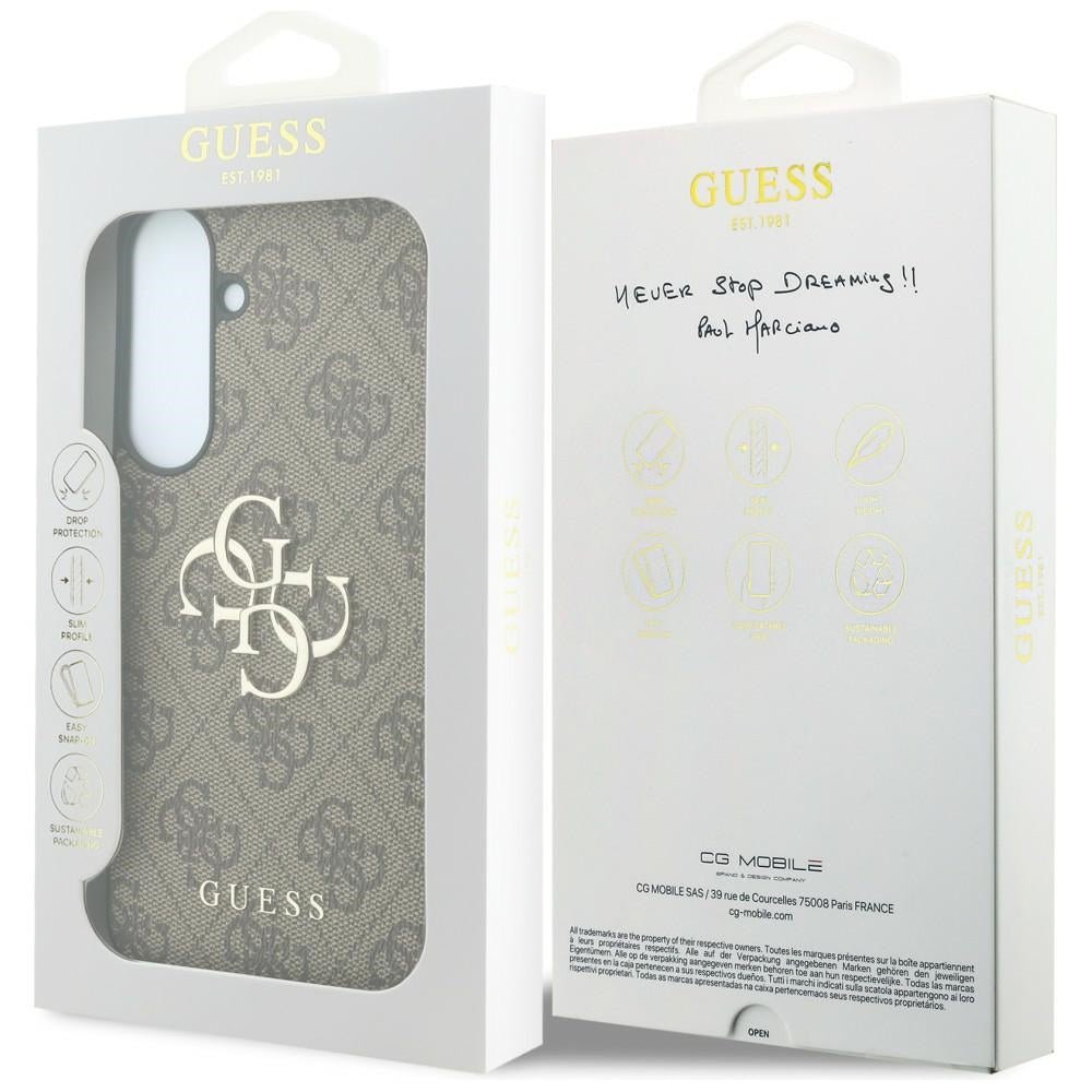 Guess Samsung Galaxy S26 FE - Θήκη με Επένδυση Συνθετικού Δέρματος - Leather 4G Metal Logo - Brown