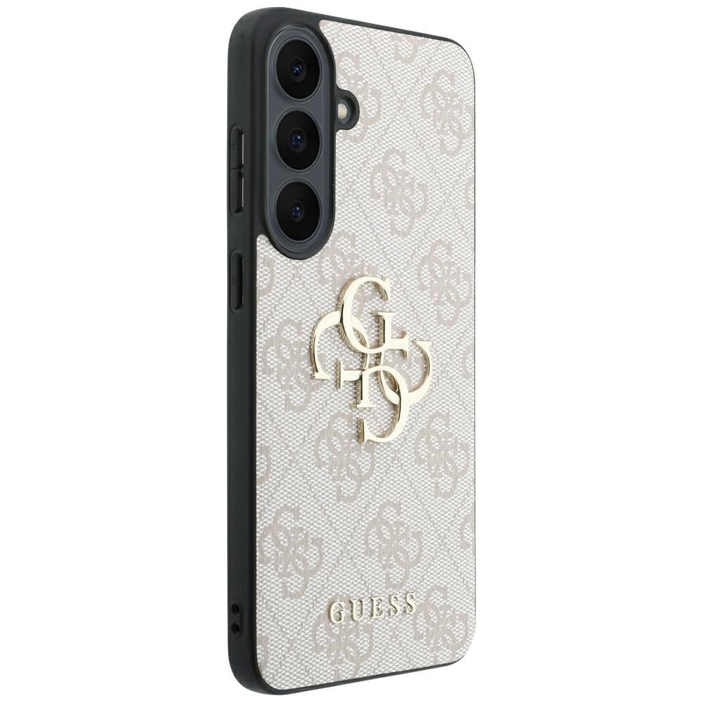 Guess Samsung Galaxy S26 FE - Θήκη με Επένδυση Συνθετικού Δέρματος - Leather 4G Metal Logo - Pink