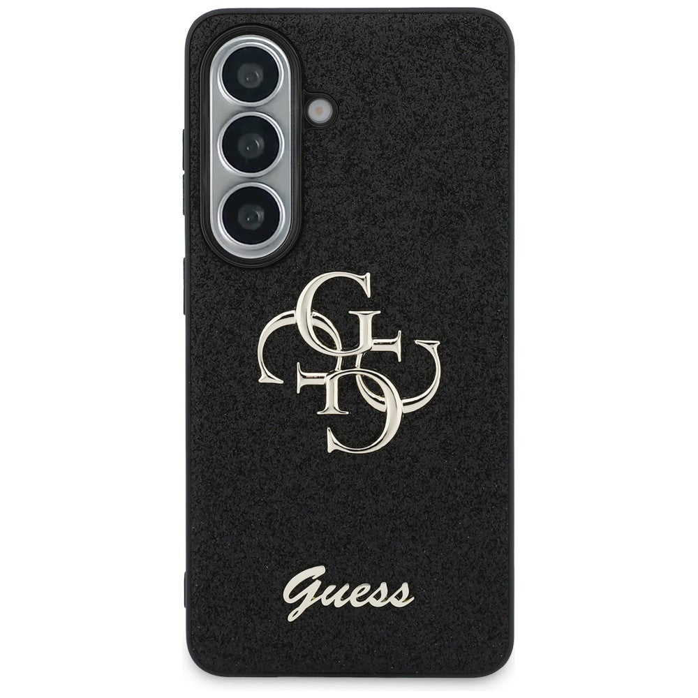 Guess Samsung Galaxy S26 - Σκληρή Θήκη Glitter με Πλαίσιο Σιλικόνης - Fixed Glitter Big 4G - Black