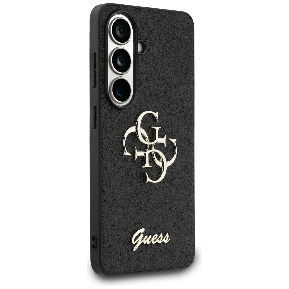 Guess Samsung Galaxy S26 - Σκληρή Θήκη Glitter με Πλαίσιο Σιλικόνης - Fixed Glitter Big 4G - Black