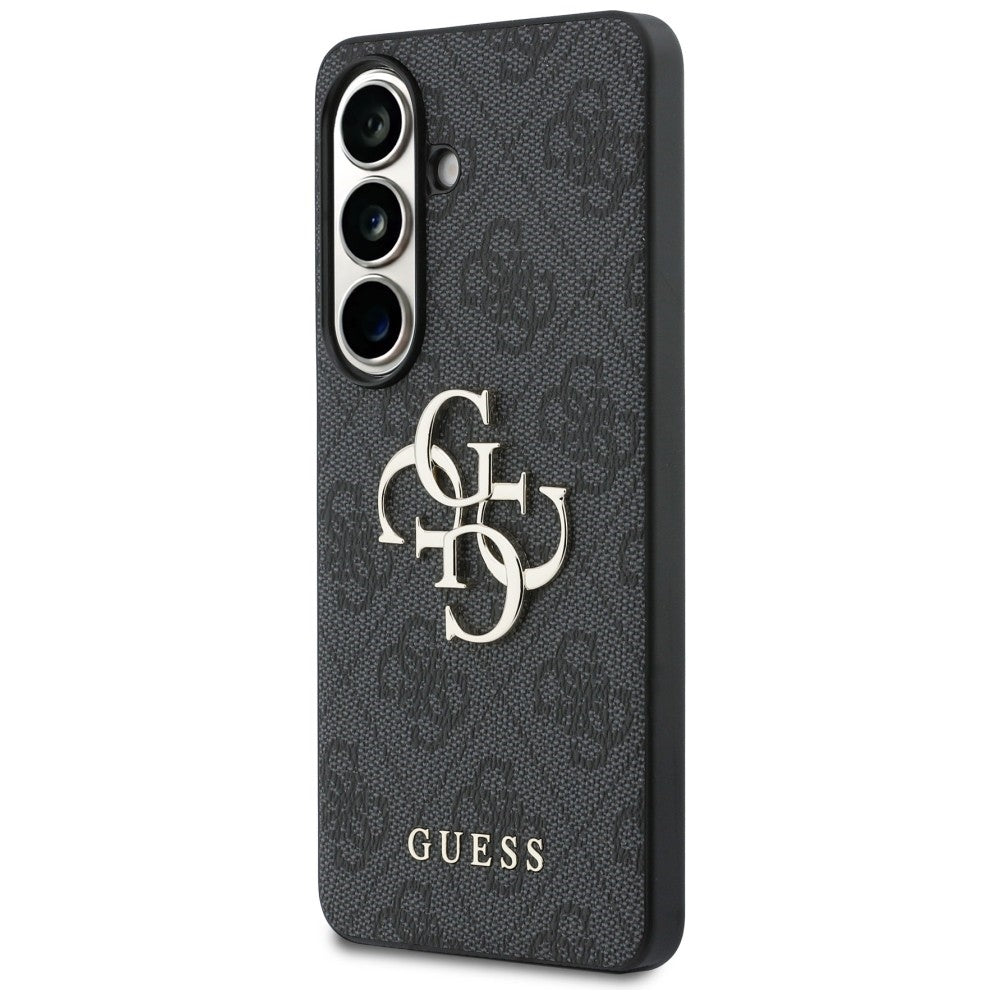 Guess Samsung Galaxy S26 Plus - Σκληρή Θήκη με Πλαίσιο Σιλικόνης και Επένδυση Συνθετικού Δέρματος - 4G Big Metal Logo - Black