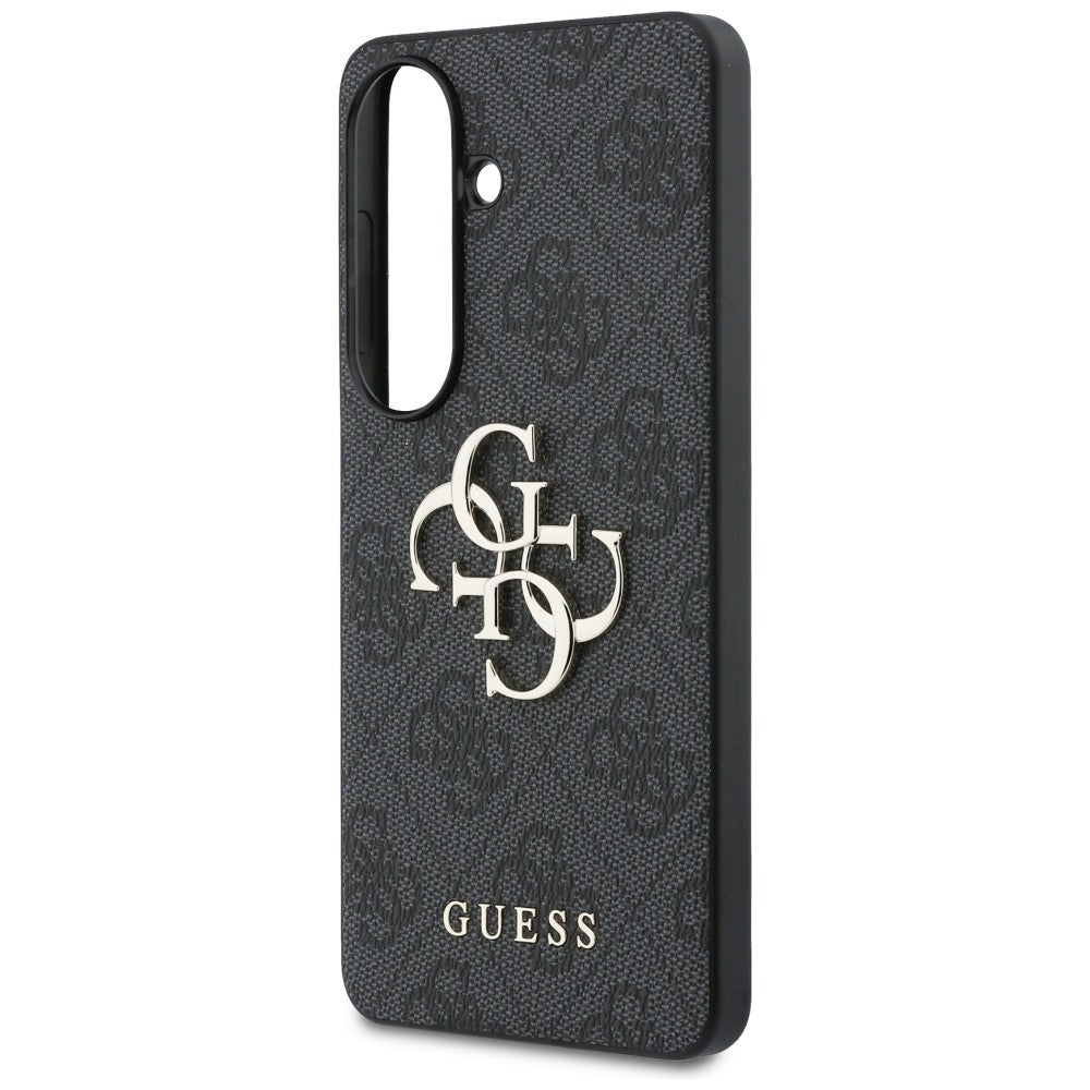 Guess Samsung Galaxy S26 Plus - Σκληρή Θήκη με Πλαίσιο Σιλικόνης και Επένδυση Συνθετικού Δέρματος - 4G Big Metal Logo - Black