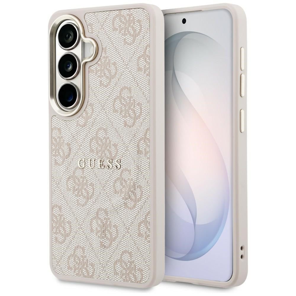 Guess Samsung Galaxy S26 Plus - Σκληρή Θήκη με Πλαίσιο Σιλικόνης MagSafe - 4G Embossed Ring - Pink