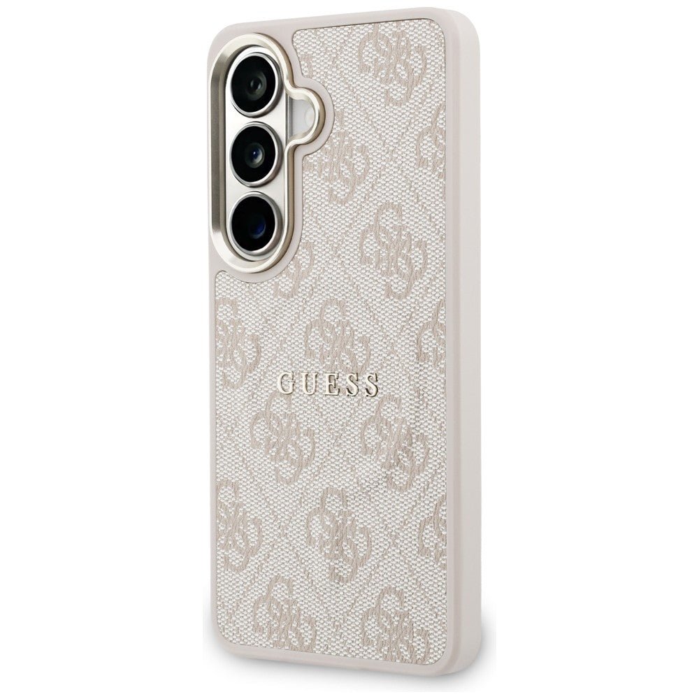 Guess Samsung Galaxy S26 Plus - Σκληρή Θήκη με Πλαίσιο Σιλικόνης MagSafe - 4G Embossed Ring - Pink