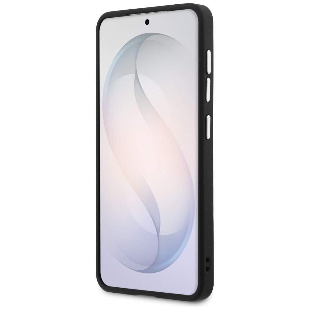 Guess Samsung Galaxy S26 - Σκληρή Θήκη με Επένδυση Οικολογικού Δέρματος - Embossed Ring Triangle Logo MagSafe - Black