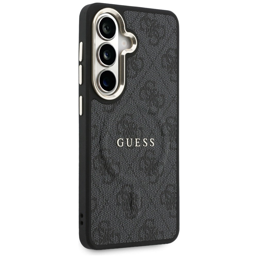 Guess Samsung Galaxy S26 - Σκληρή Θήκη με Πλαίσιο Σιλικόνης και MagSafe - 4G Embossed Ring - Black