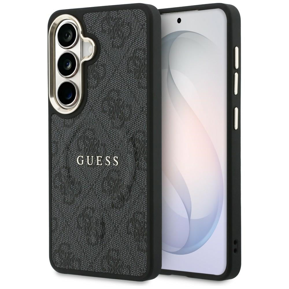 Guess Samsung Galaxy S26 - Σκληρή Θήκη με Πλαίσιο Σιλικόνης και MagSafe - 4G Embossed Ring - Black