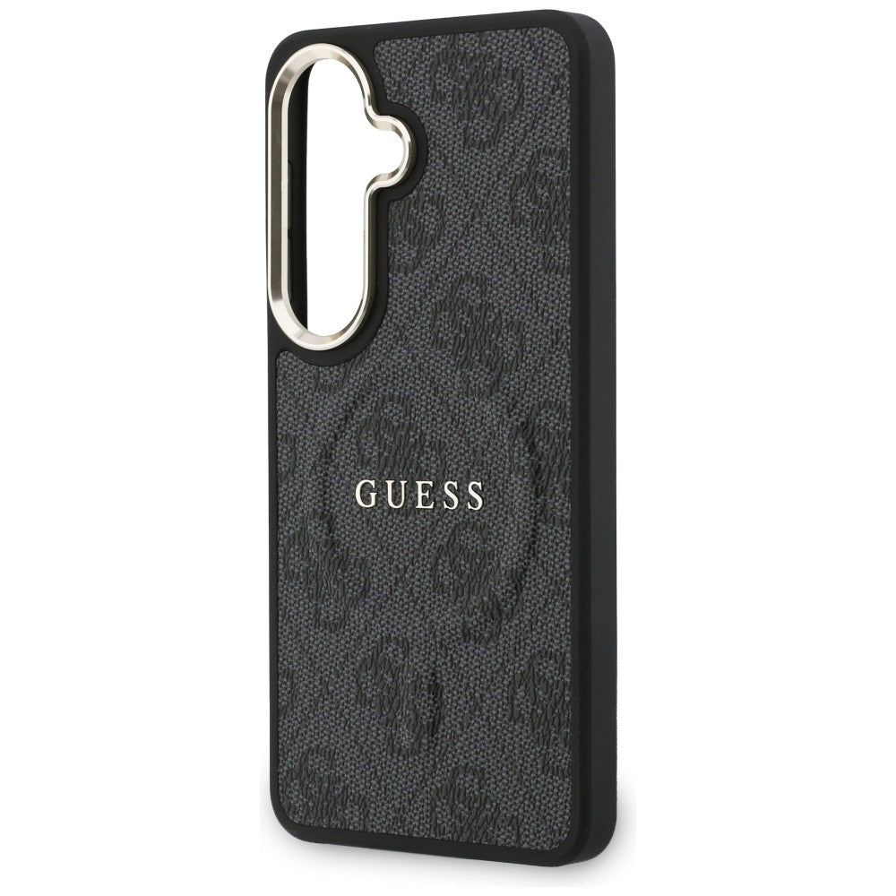 Guess Samsung Galaxy S26 - Σκληρή Θήκη με Πλαίσιο Σιλικόνης και MagSafe - 4G Embossed Ring - Black