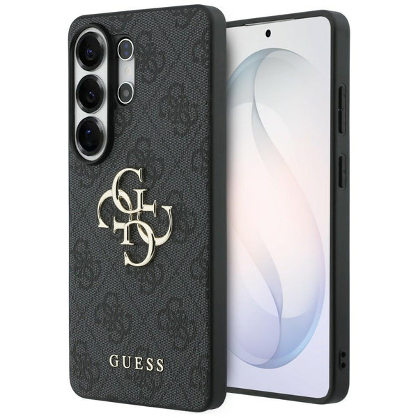 Guess Samsung Galaxy S26 Ultra - Σκληρή Θήκη με Πλαίσιο Σιλικόνης και Επένδυση Συνθετικού Δέρματος - 4G Big Metal Logo - Black