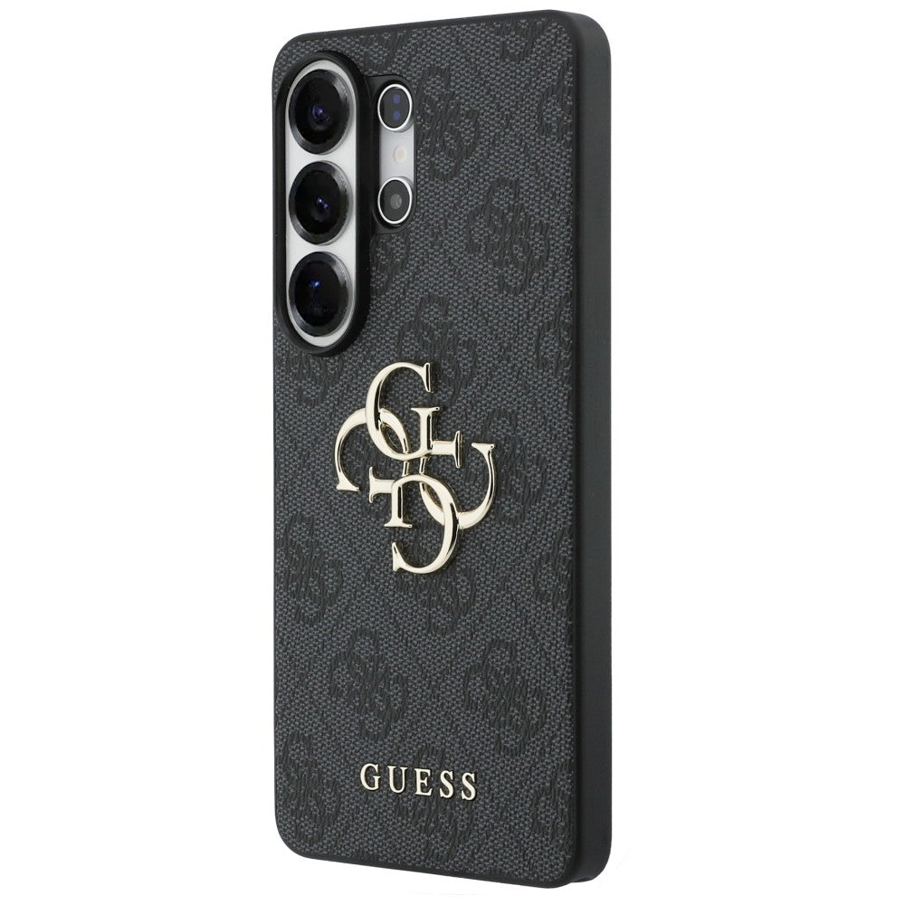 Guess Samsung Galaxy S26 Ultra - Σκληρή Θήκη με Πλαίσιο Σιλικόνης και Επένδυση Συνθετικού Δέρματος - 4G Big Metal Logo - Black