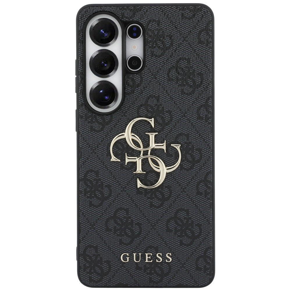 Guess Samsung Galaxy S26 Ultra - Σκληρή Θήκη με Πλαίσιο Σιλικόνης και Επένδυση Συνθετικού Δέρματος - 4G Big Metal Logo - Black