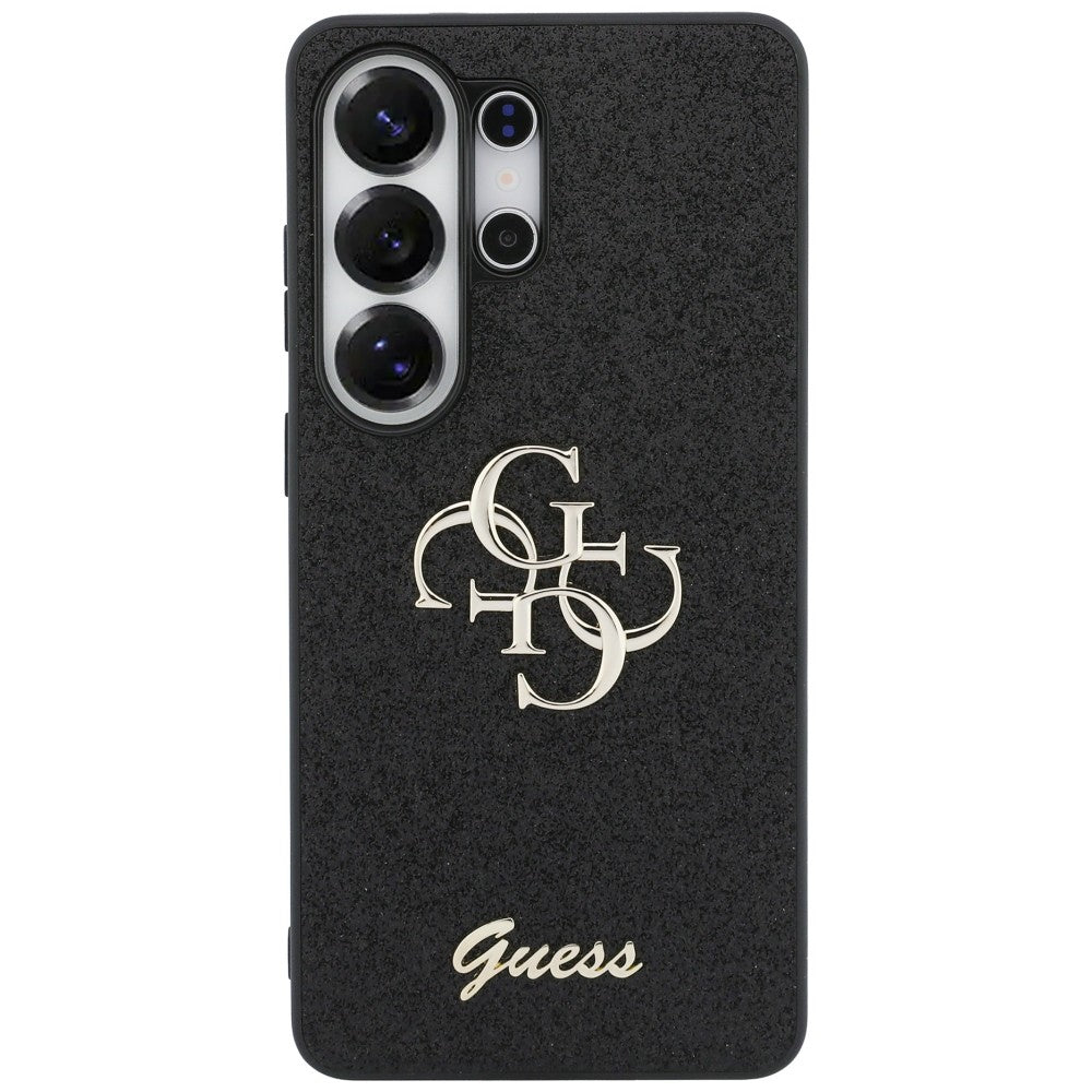 Guess Samsung Galaxy S26 Ultra - Σκληρή Θήκη Glitter με Πλαίσιο Σιλικόνης - Fixed Glitter Big 4G - Black