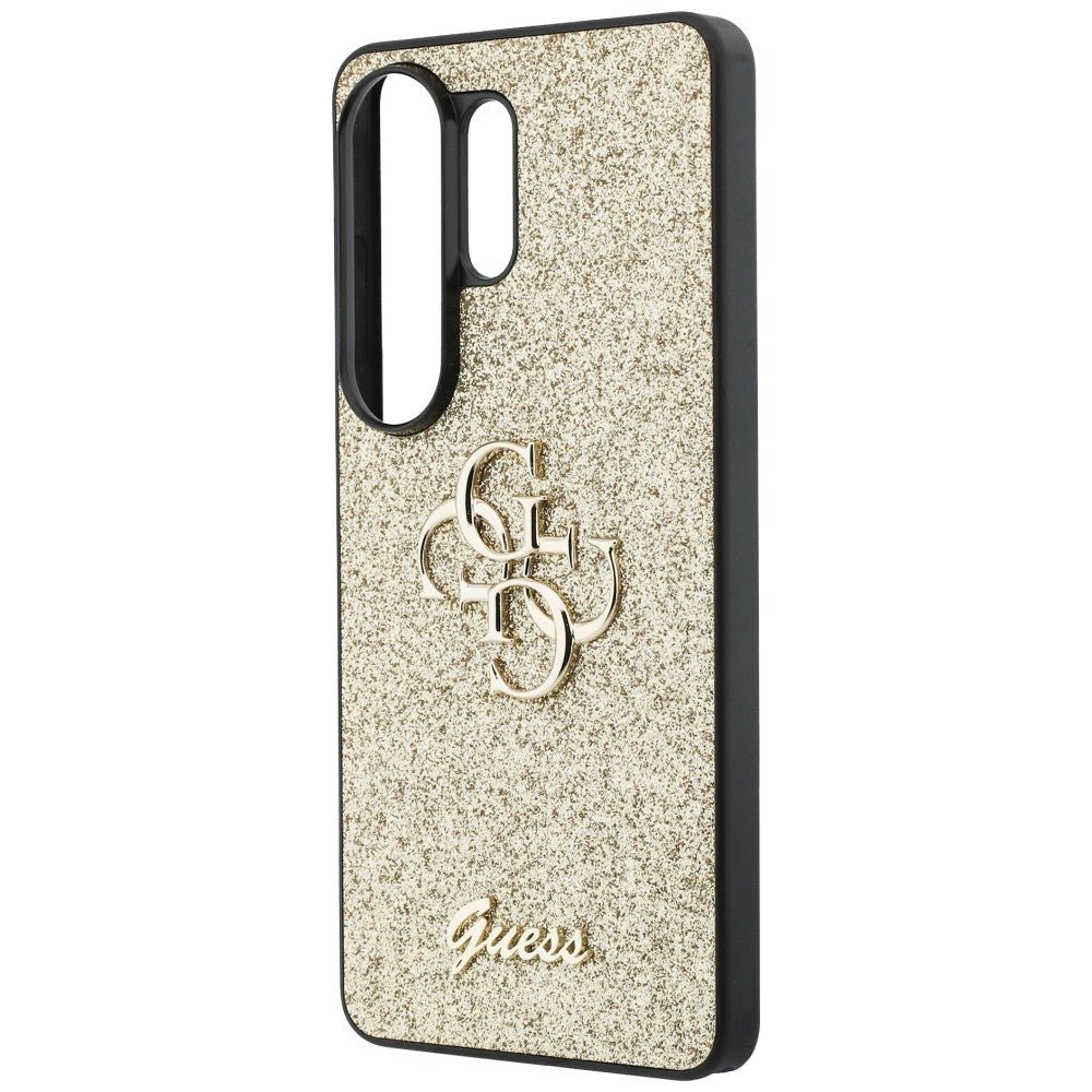 Guess Samsung Galaxy S26 Ultra - Σκληρή Θήκη Glitter με Πλαίσιο Σιλικόνης - Fixed Glitter Big 4G - Gold