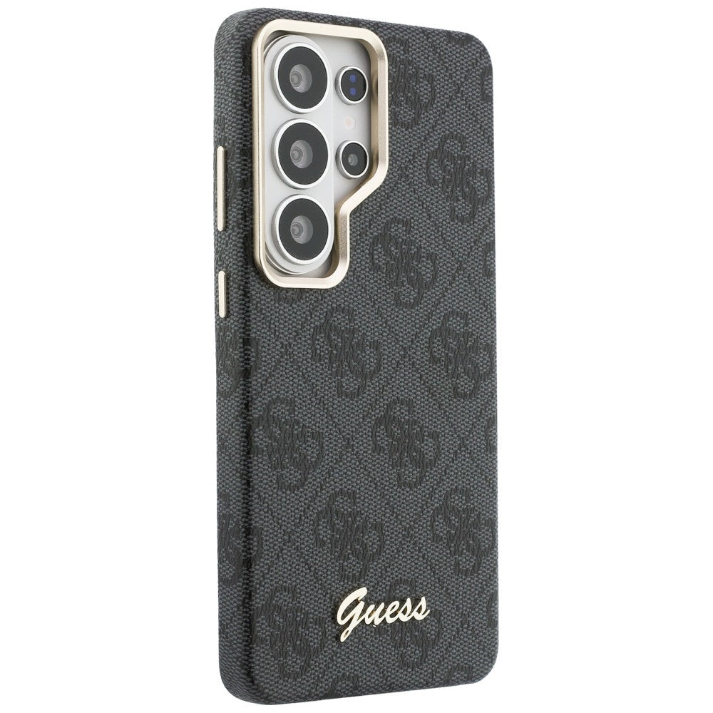 Guess Samsung Galaxy S26 Ultra - Σκληρή Θήκη με Επένδυση Συνθετικού Δέρματος - 4G Script MagSafe - Black