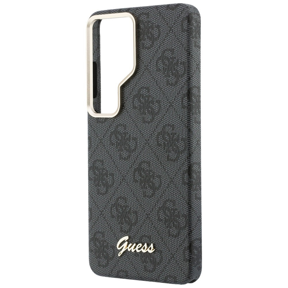 Guess Samsung Galaxy S26 Ultra - Σκληρή Θήκη με Επένδυση Συνθετικού Δέρματος - 4G Script MagSafe - Black