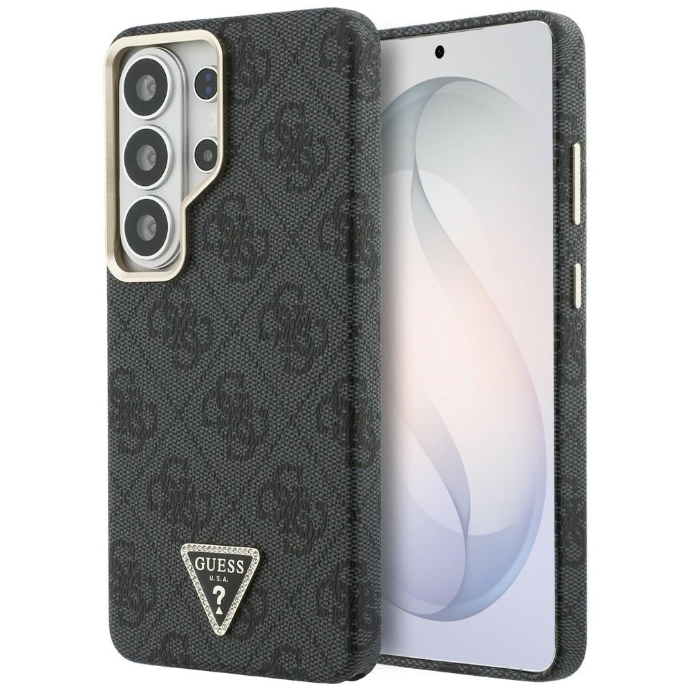 Guess Samsung Galaxy S26 Ultra - Σκληρή Θήκη με Επένδυση Συνθετικού Δέρματος - 4G Triangle Logo MagSafe - Black