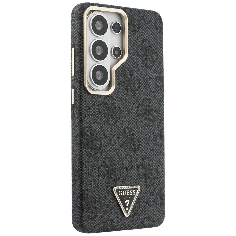 Guess Samsung Galaxy S26 Ultra - Σκληρή Θήκη με Επένδυση Συνθετικού Δέρματος - 4G Triangle Logo MagSafe - Black