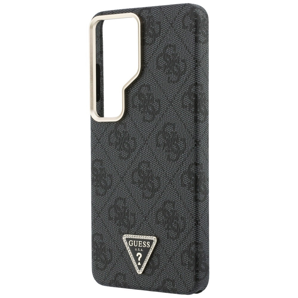 Guess Samsung Galaxy S26 Ultra - Σκληρή Θήκη με Επένδυση Συνθετικού Δέρματος - 4G Triangle Logo MagSafe - Black