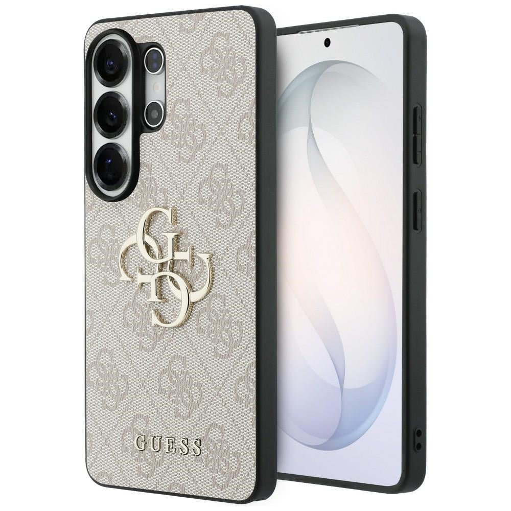 Guess Samsung Galaxy S26 Ultra - Σκληρή Θήκη με Πλαίσιο Σιλικόνης και Επένδυση Συνθετικού Δέρματος - 4G Big Metal Logo - Pink