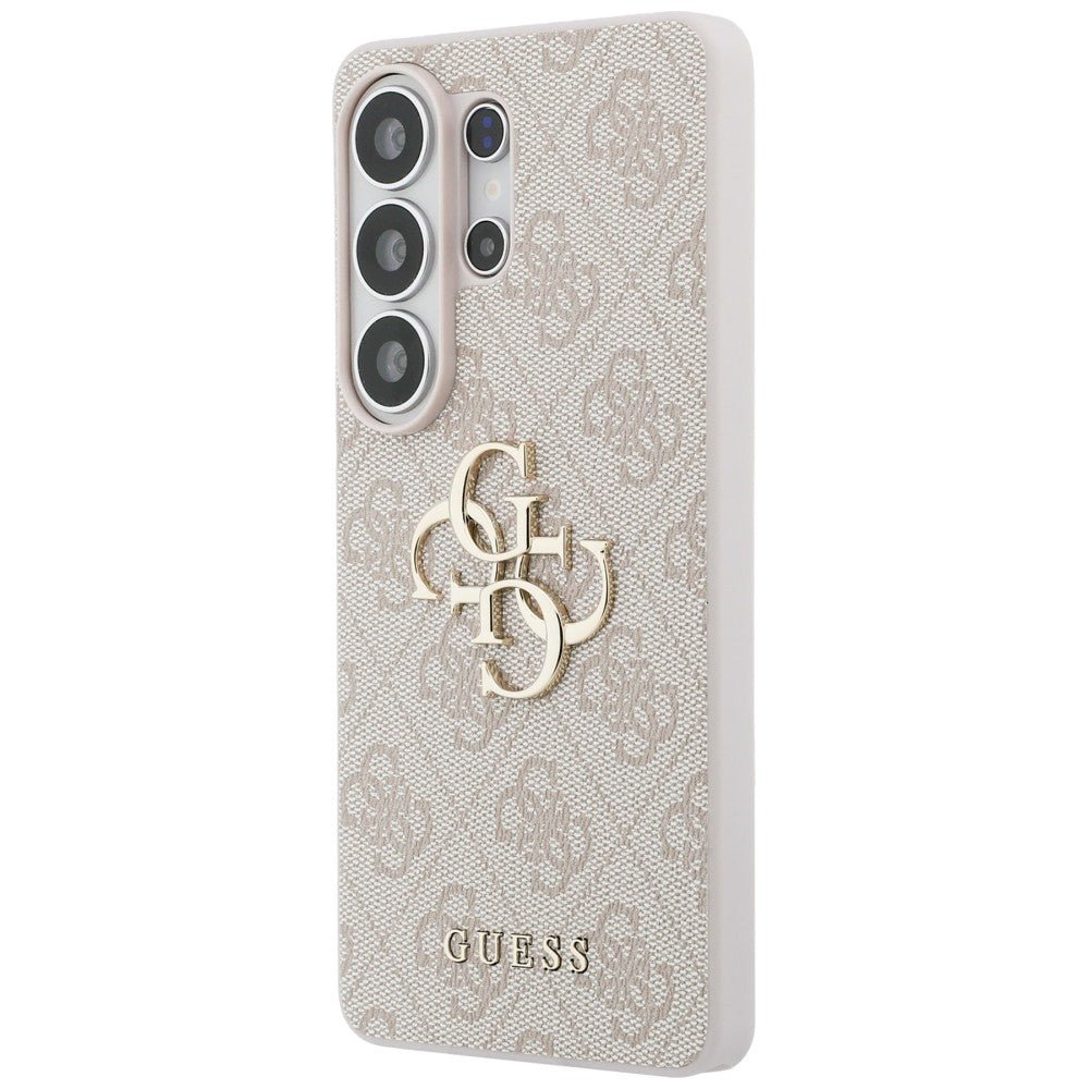 Guess Samsung Galaxy S26 Ultra - Σκληρή Θήκη με Πλαίσιο Σιλικόνης και Επένδυση Συνθετικού Δέρματος - 4G Big Metal Logo - Pink