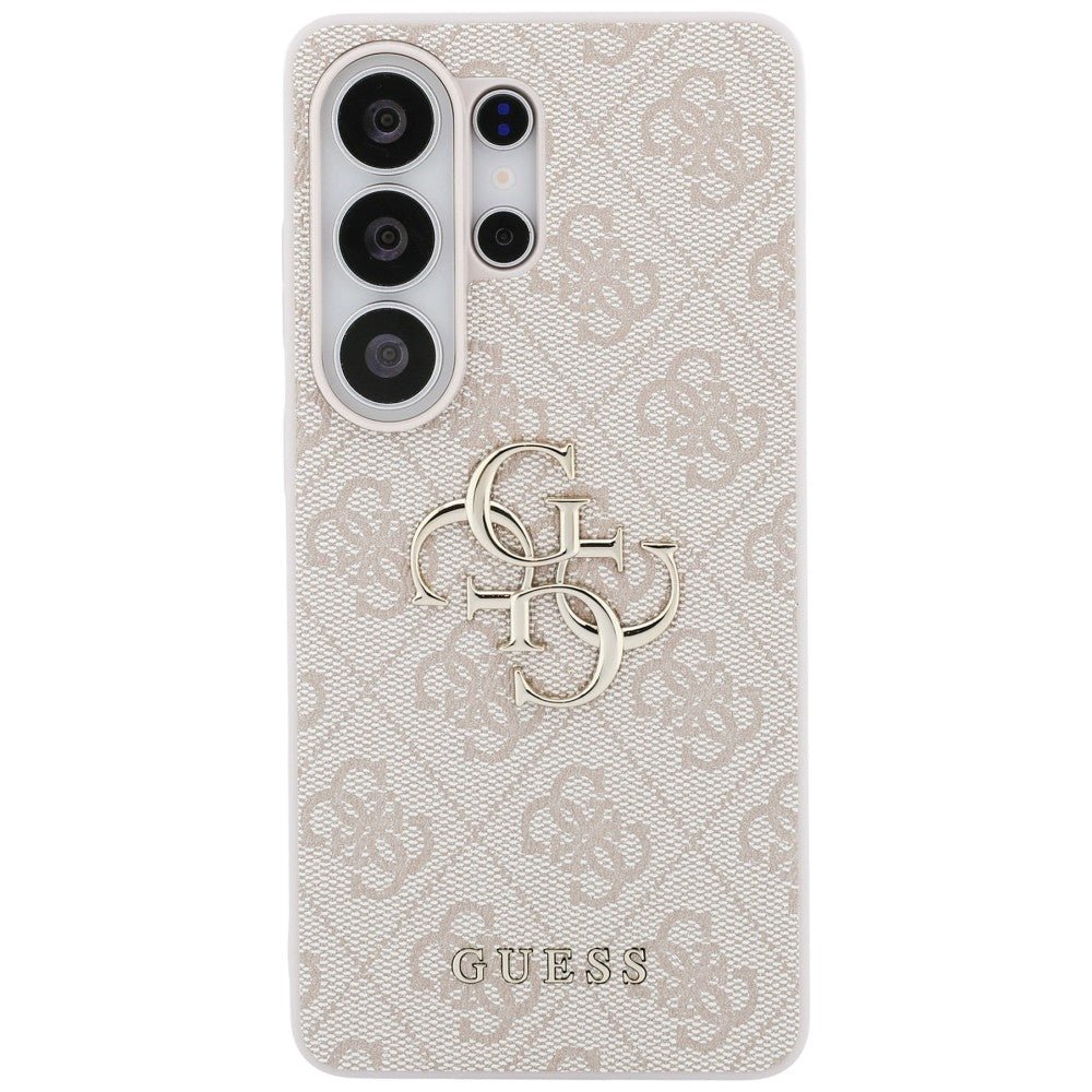 Guess Samsung Galaxy S26 Ultra - Σκληρή Θήκη με Πλαίσιο Σιλικόνης και Επένδυση Συνθετικού Δέρματος - 4G Big Metal Logo - Pink