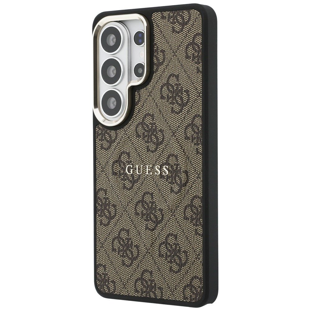 Guess Samsung Galaxy S26 Ultra - Σκληρή Θήκη με Πλαίσιο Σιλικόνης και MagSafe - 4G Embossed Ring - Brown