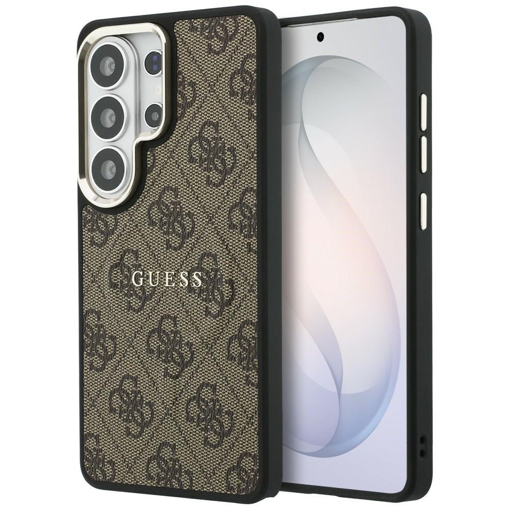 Guess Samsung Galaxy S26 Ultra - Σκληρή Θήκη με Πλαίσιο Σιλικόνης και MagSafe - 4G Embossed Ring - Brown