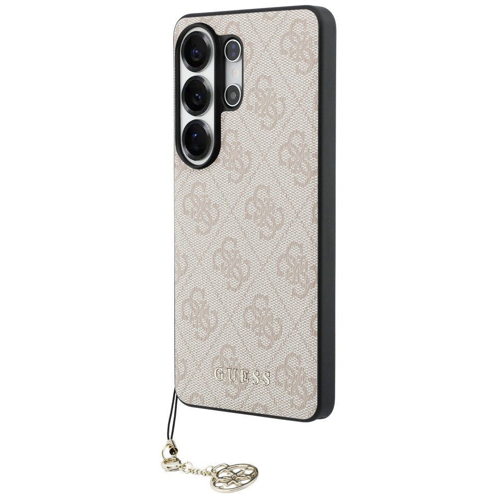 Guess Samsung Galaxy S26 Ultra - Θήκη με Επένδυση Συνθετικού Δέρματος και MagSafe - 4G Classic Logo Charm MagSafe - Pink